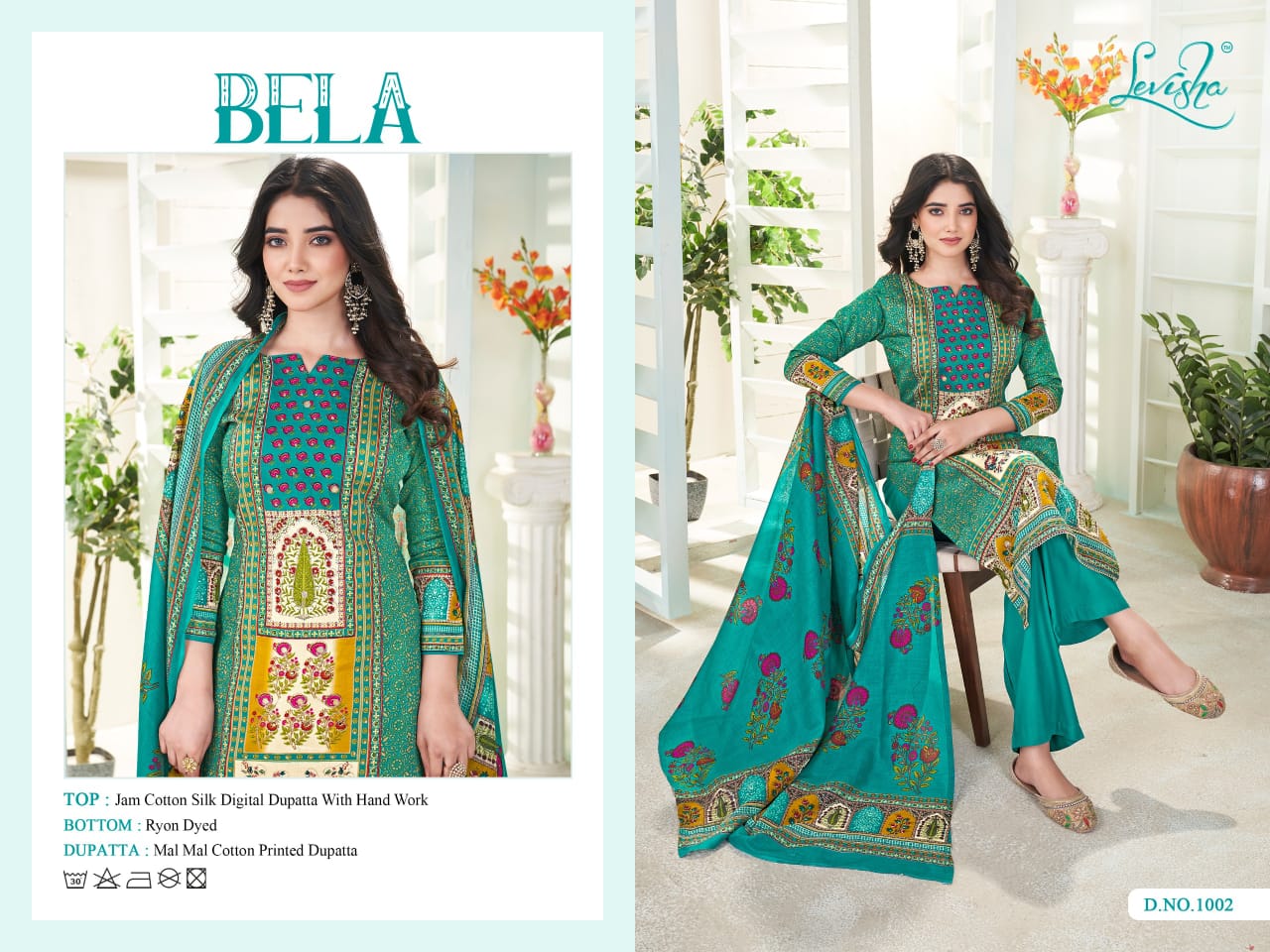 Bela By Levisha Jam Cotton Silk Digital Dress Material Wholesale In India